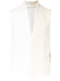 half knitted gilet