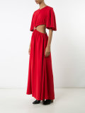 cut-off waist long dress