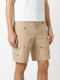 bulldog embroidery chino shorts