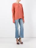 keyhole detail blouse 