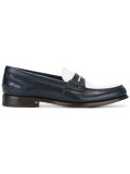 contrast vamp penny loafers