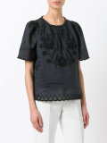 floral embroidered top