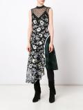 net panel asymmetric dress
