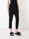 drop-crotch cropped trousers