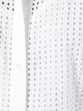 perforated short-sleeve blouse 