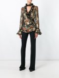 embellished wrap blouse 