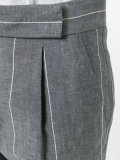 cropped pinstriped trousers