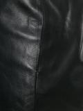 leather straight leg trousers