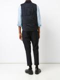 pinstripe padded gilet