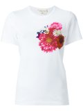 flower chest print T-shirt