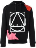 abstract glyph icon print hoodie
