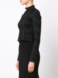 high neck cropped blouse