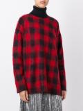 checked sweater