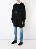 human figure print long sweatshirt 