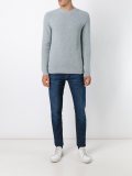 ribbed crew neck pullover