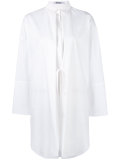 long tie waist shirt
