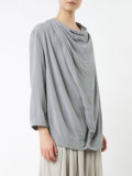 draped shoulder blouse