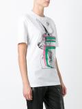 glitch bunny print T-shirt
