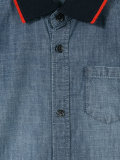 contrast collar denim shirt 