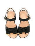 bow detail open toe sandals