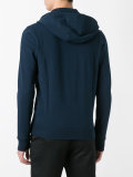 logo plaque zip hoodie 