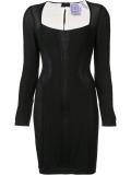 jacquard fitted dress