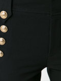 flared high-waisted trousers