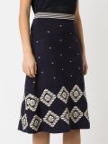 midi jacquard skirt