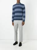stripes detail ribbed trim jumper