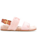 sling-back flat sandals