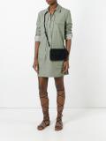 lace-up neck shirt dress