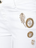 embellished cropped skinny jeans