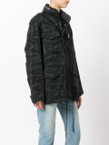 camouflage print oversized jacket