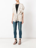 studded shortsleeved cardigan