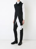 hand stitched asymmetric zipper vest