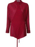 checked wrap-style shirt 