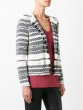 collarless open fitted jacket