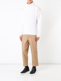 contrast shoulder ribbed jumper