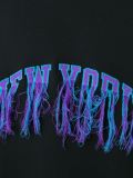 'New York' exposed stitch jumper