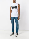 logo print sleeveless T-shirt