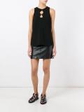 sleeveless lace-up top