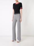 geometric collar embroidery T-shirt