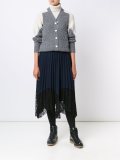 two tone cable knit cardigan