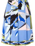 abstract print pleated skirt