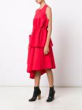 gathered asymmetric dress