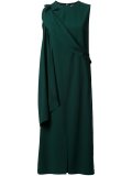 drapey sleeveless midi dress