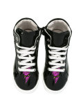 patched hi-top sneakers