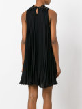 pleated roll neck dress