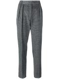 houndstooth pleated trousers