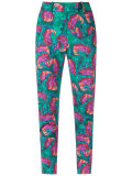 abstract print skinny trousers